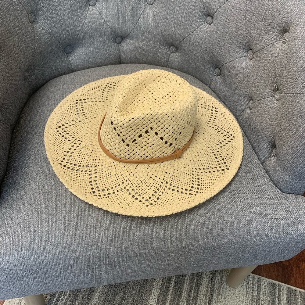 Natural straw panama hat